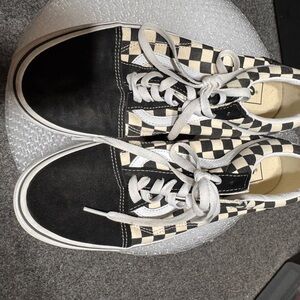 Vans Black & White Checkerboard Athletic Shoes